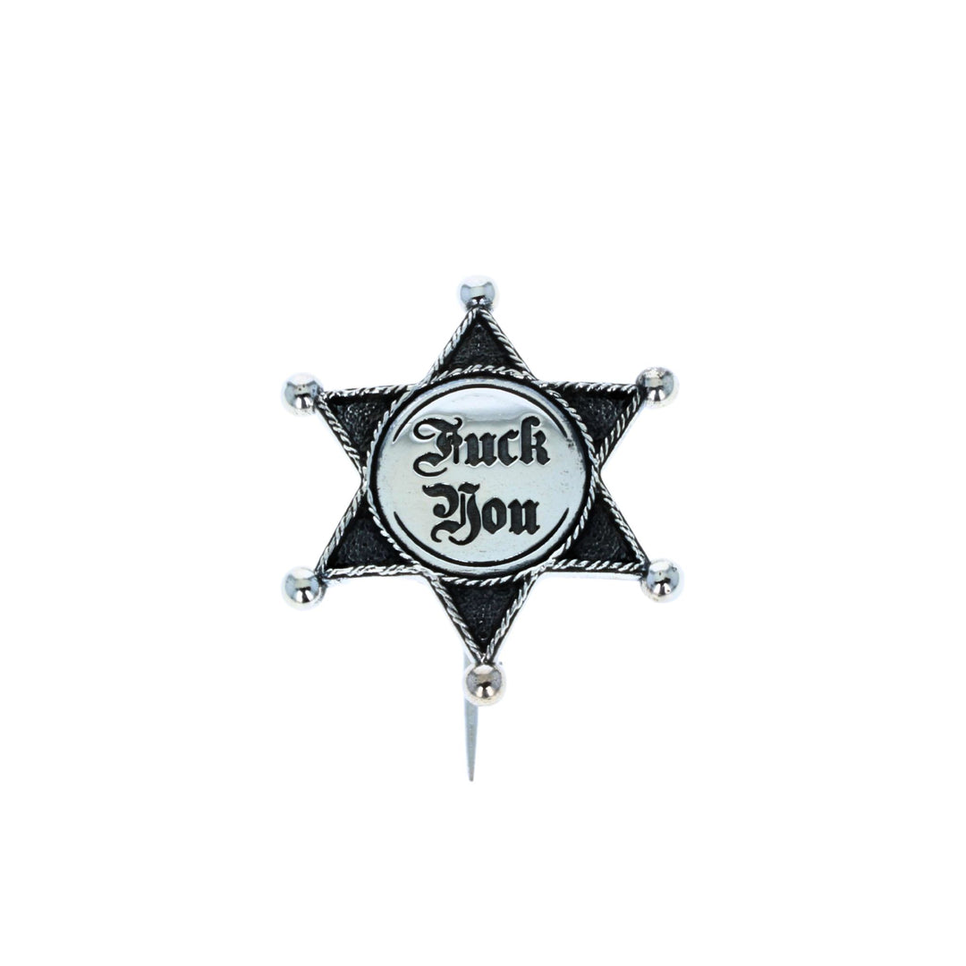 Sheriff Star Lapel Pin on a white background front