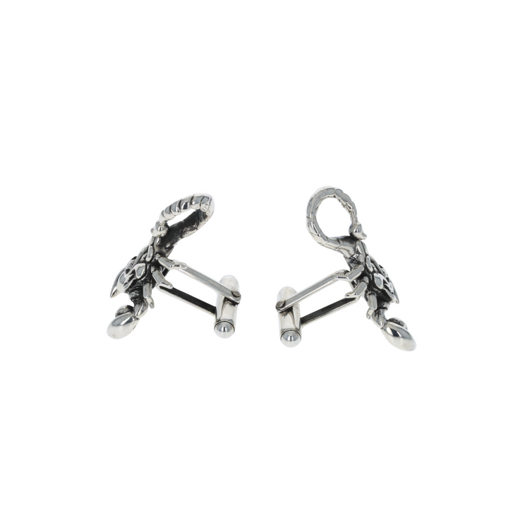 Scorpion Cufflinks on white background side