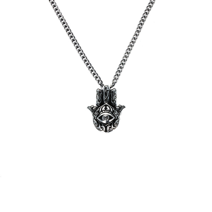 hamsa pendant on white background up orientation