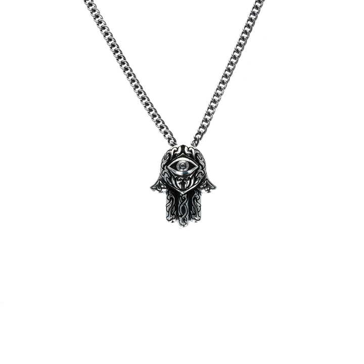 hamsa pendant on white background down orientation