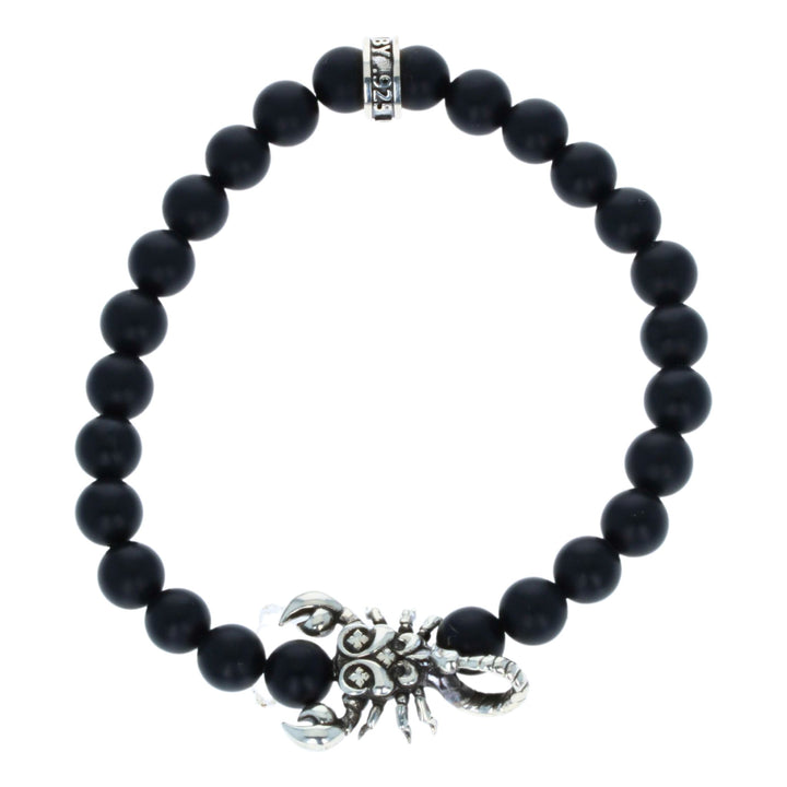 Scorpion beaded bracelet on white background front