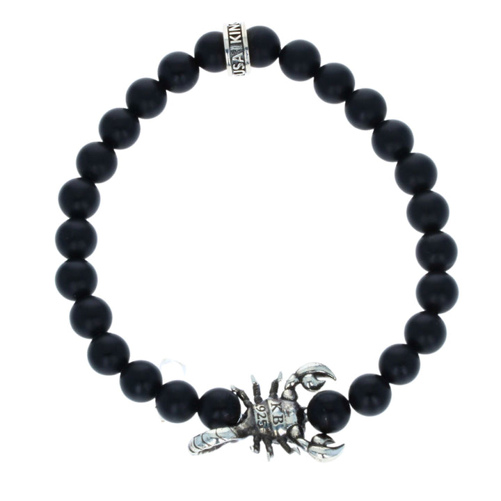 Scorpion beaded bracelet on white background back