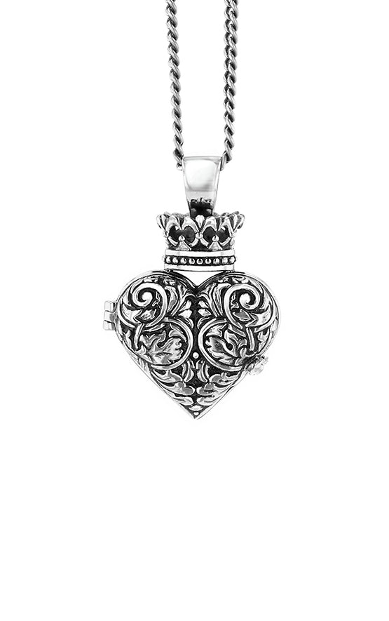 King Baby Engraved Baroque Heart Locket