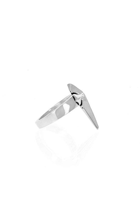 King Baby Pointed MB Cross Ring