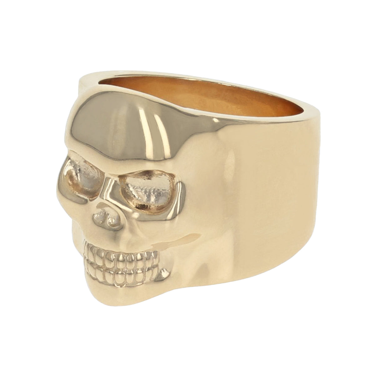 GOLD KID BRASS SKULL RING