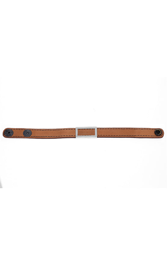 King Baby Leather Bracelet with Indian Motorcycle Headdress Logo