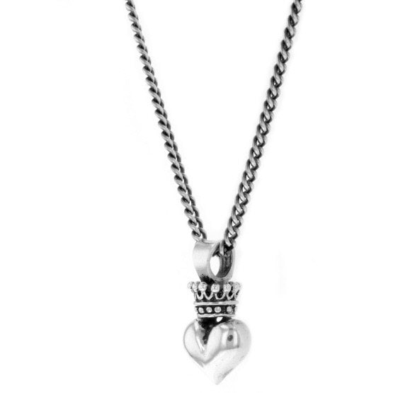 3D Crowned Heart Pendant