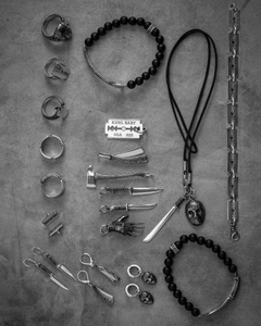 Style shot of tools of horror collection