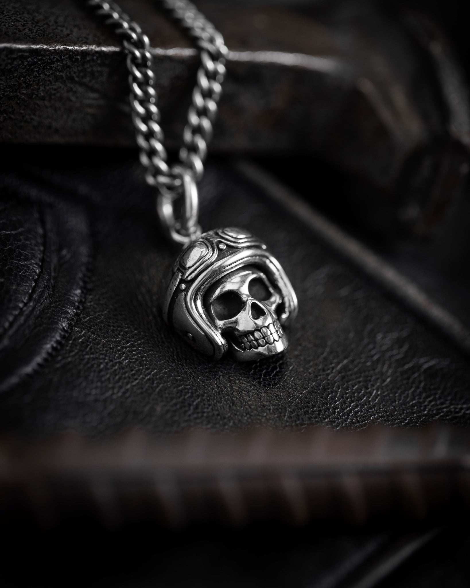 Sterling Silver Skull Pendant Necklace by Paxton Jewelry