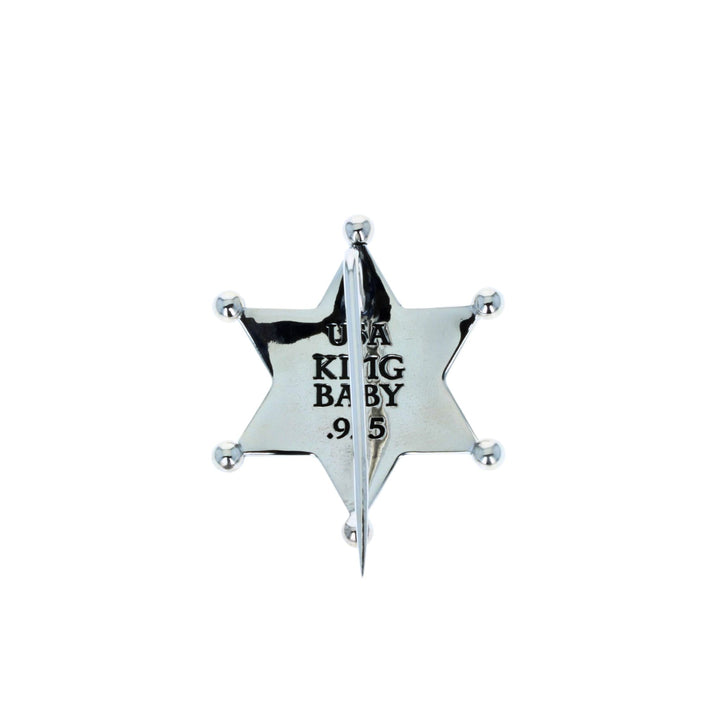 Sheriff Star Lapel Pin on a white background back