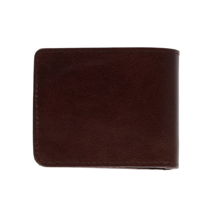 Brown Bilfold Wallet w/ Silver Skull