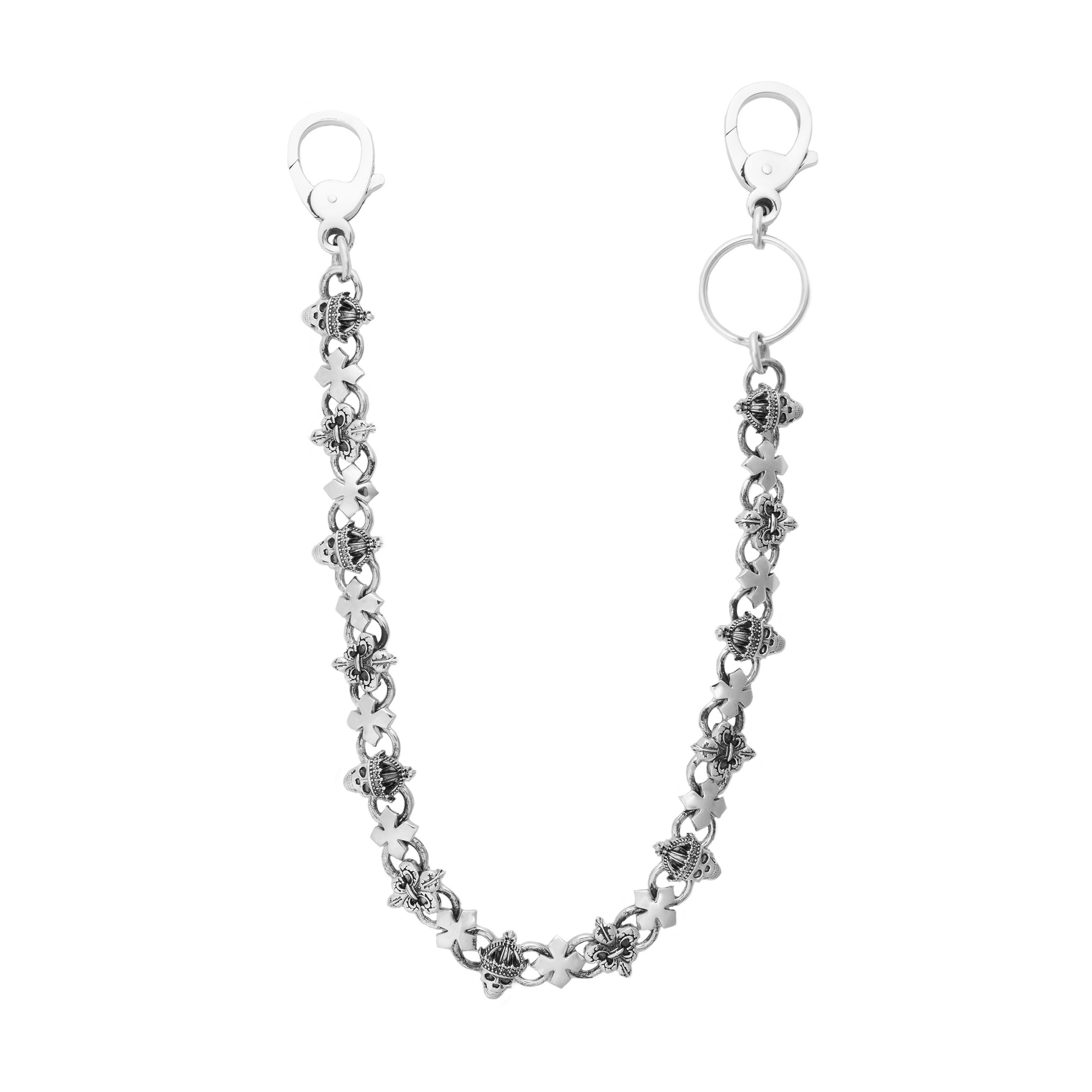 FDL + Crowned Skull + MB Cross Link Wallet Chain – King Baby FDL + Crowned Skull + MB Cross Link Wallet Chain – King Baby