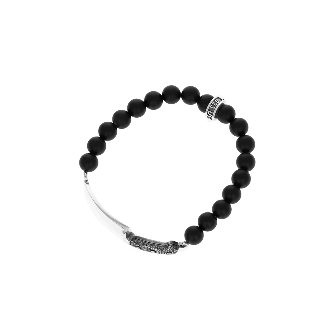 Classic Kitchen Knife 8mm Onyx Bracelet