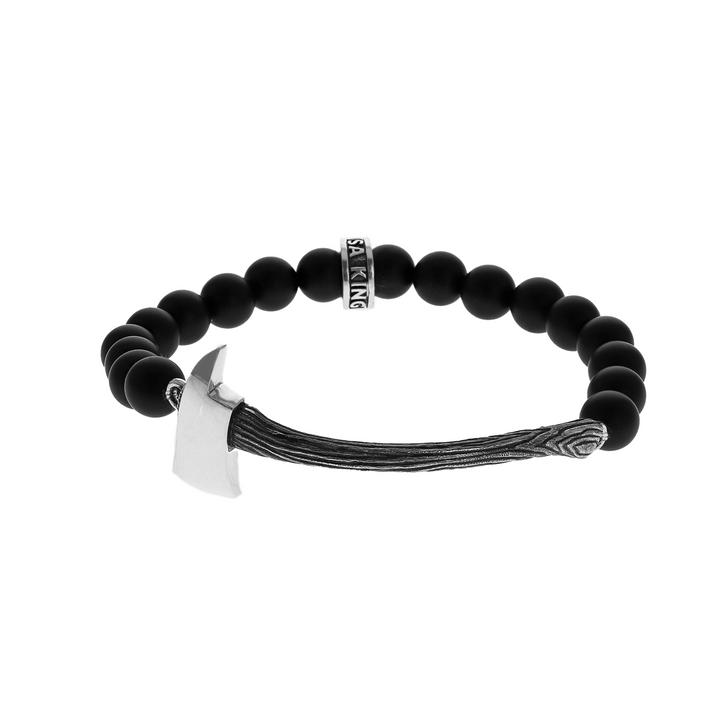 Jack's Axe 8mm Onyx Beaded Bracelet