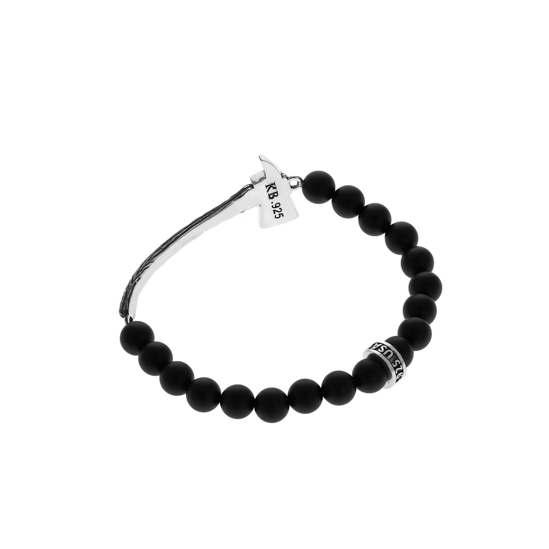 Jack's Axe 8mm Onyx Beaded Bracelet