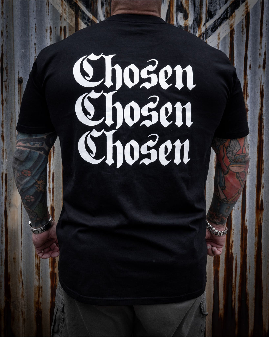 Chosen Tee on model back view