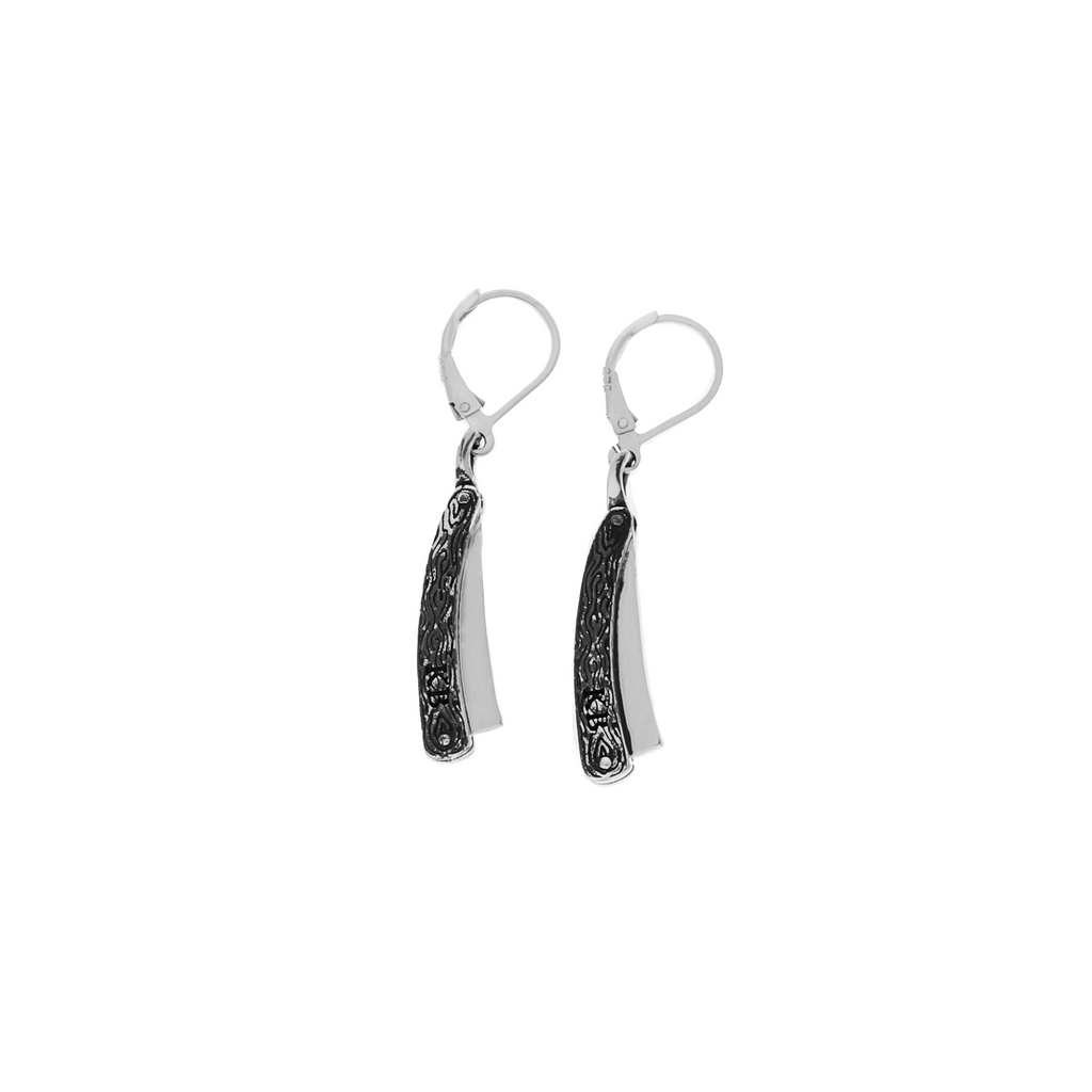 Straight Razor Earrings