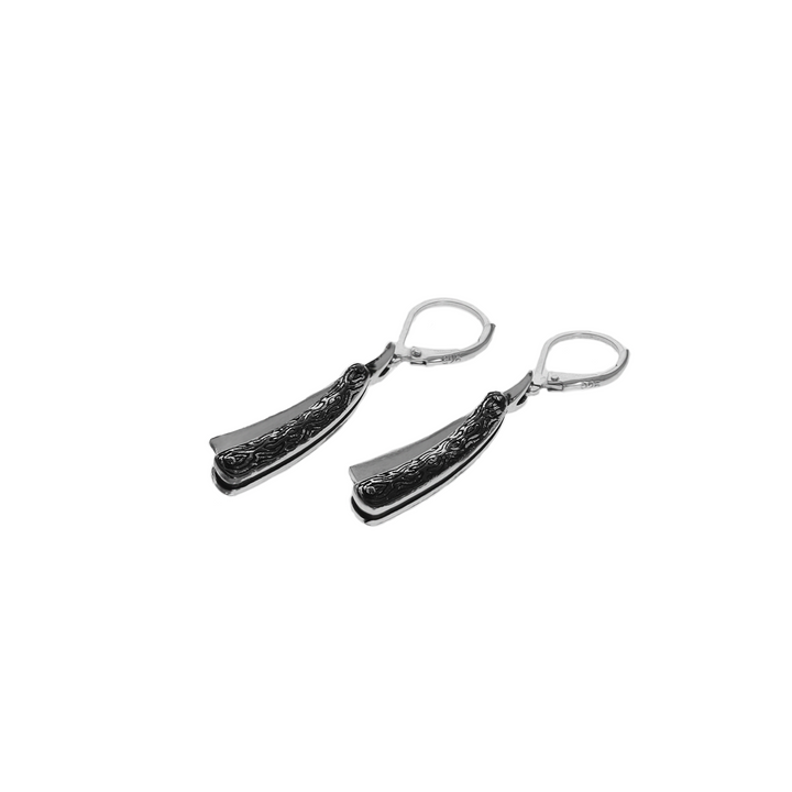 Straight Razor Earrings