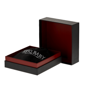 Product shot of cardboard gift box opened