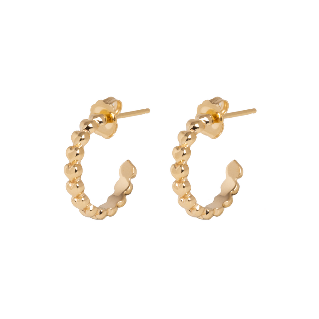 10K Gold Super Micro Heart Earrings