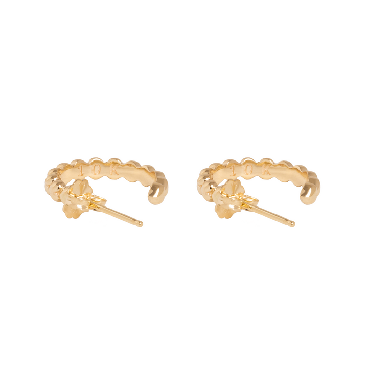 10K Gold Super Micro Heart Earrings