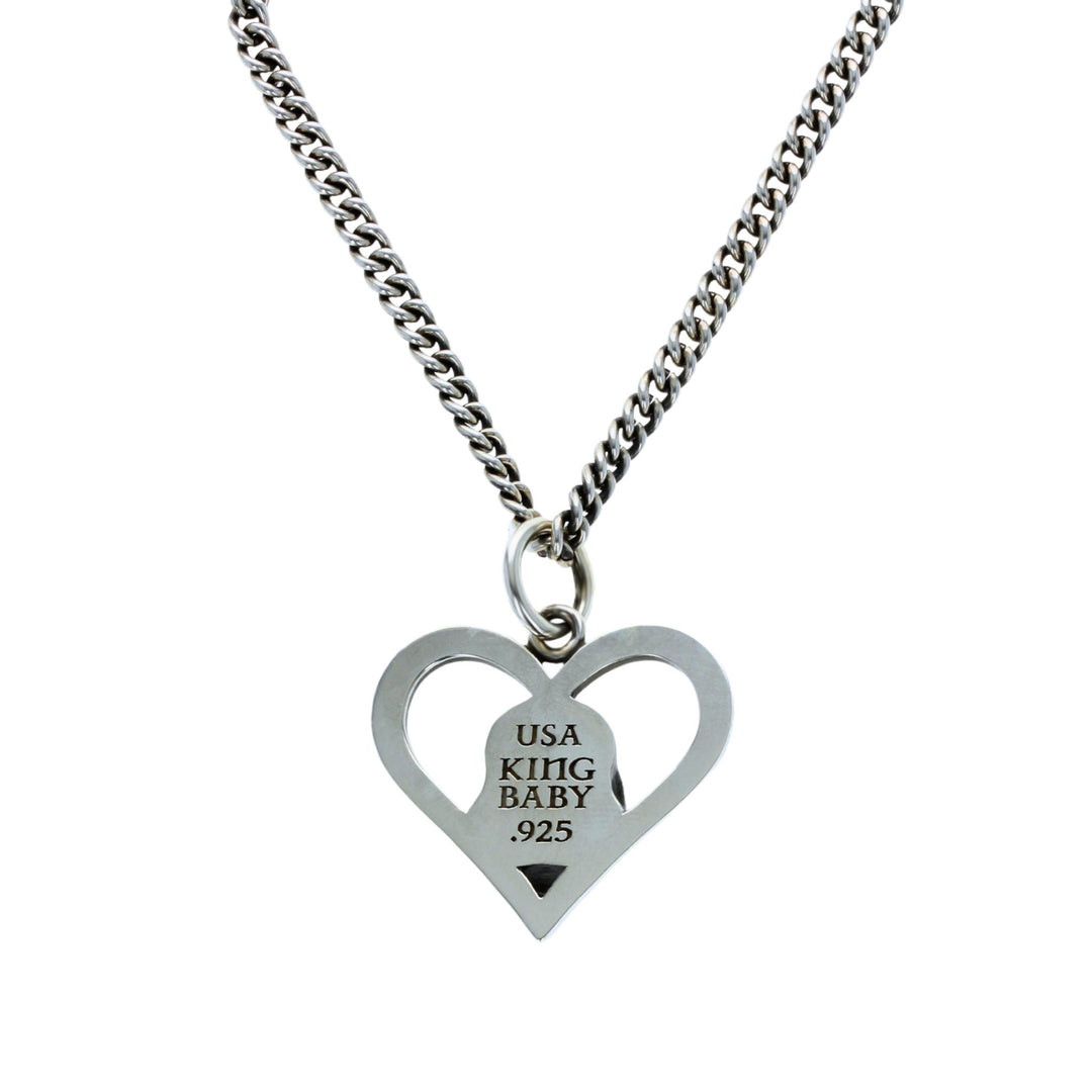 Cutout Skull Heart Pendant