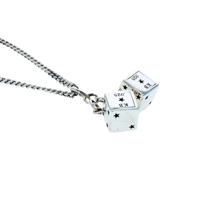 Large dice pendant on white background size b