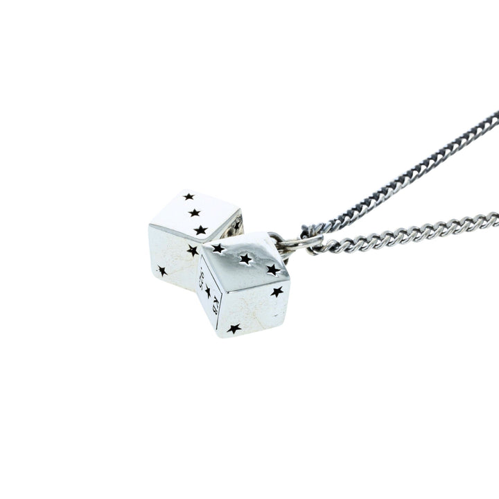 Large dice pendant on white background size a