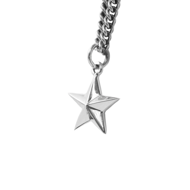 Star Pendant on White Background 3/4 view