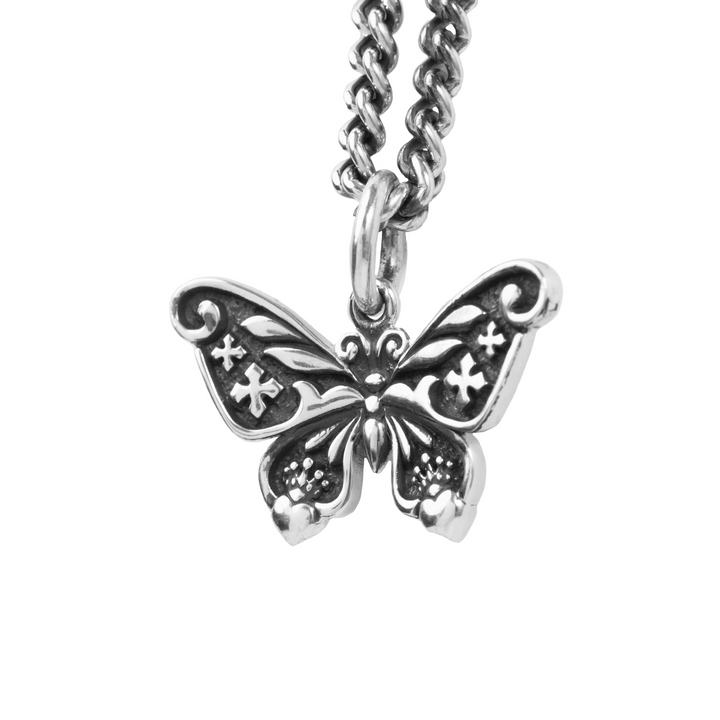 Butterfly Pendant on white background 3/4 view