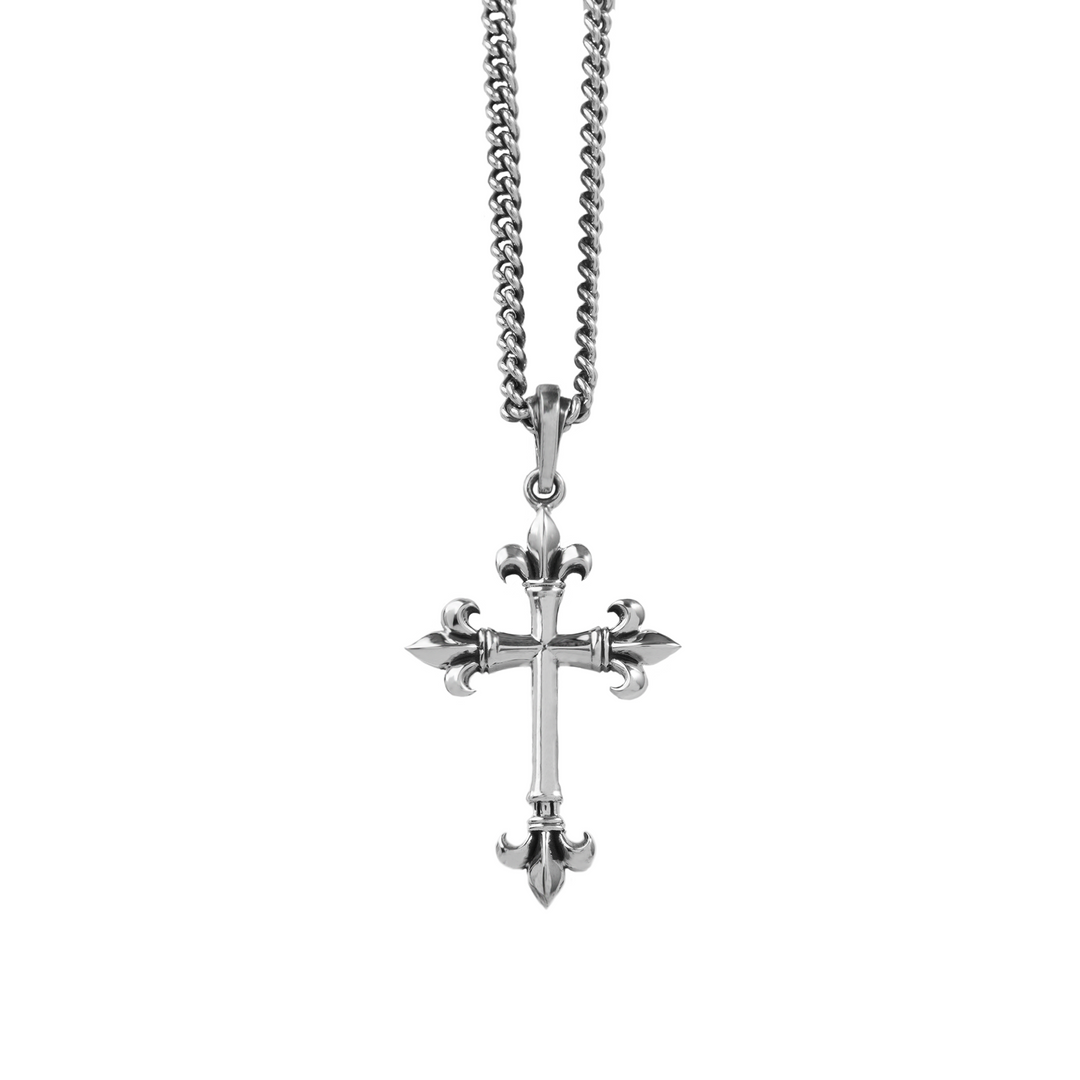 Big FDL Cross Pendant on white background