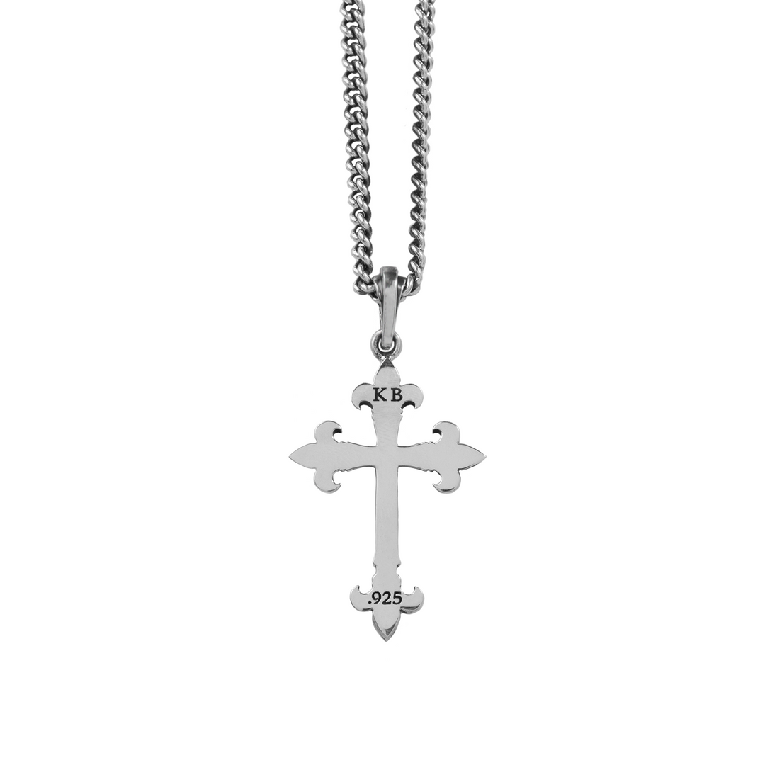 Big FDL Cross Pendant back view