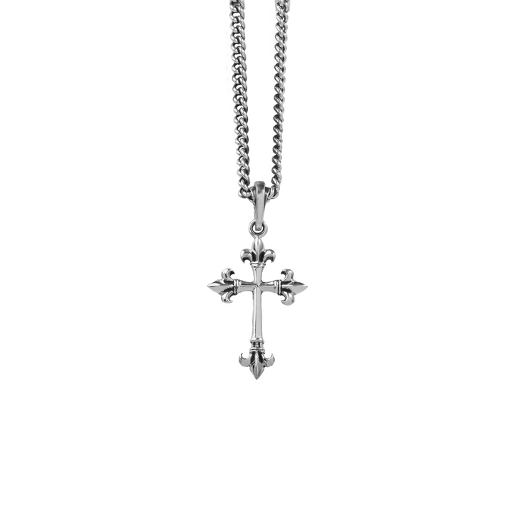 Small FDL Cross Pendant on white background