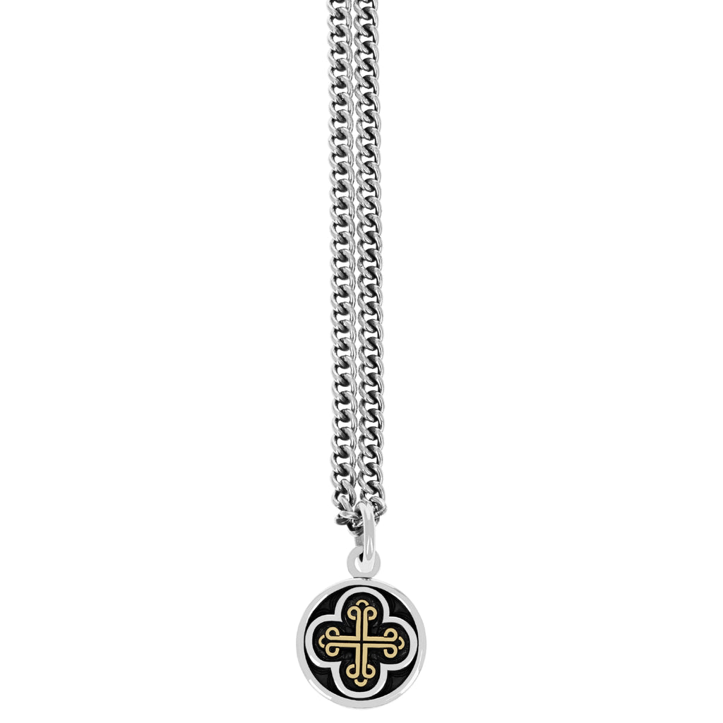 Product shot of Symmetrical Traditional Cross Pendant w/ Gold Alloy