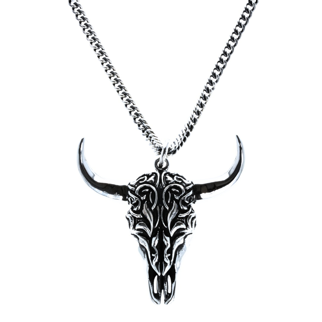 Buffalo Skull Pendant Front view