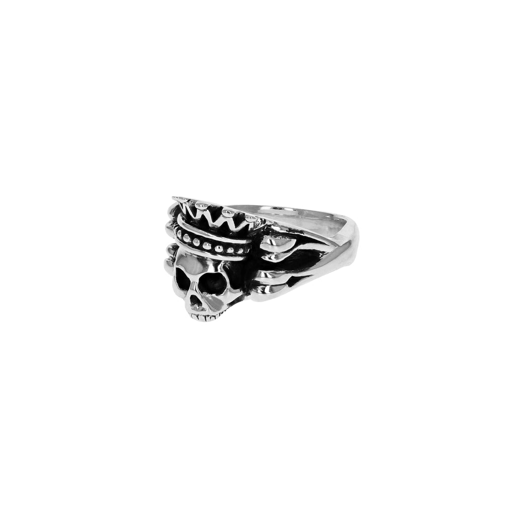 Crowned Skull And Bones Ring