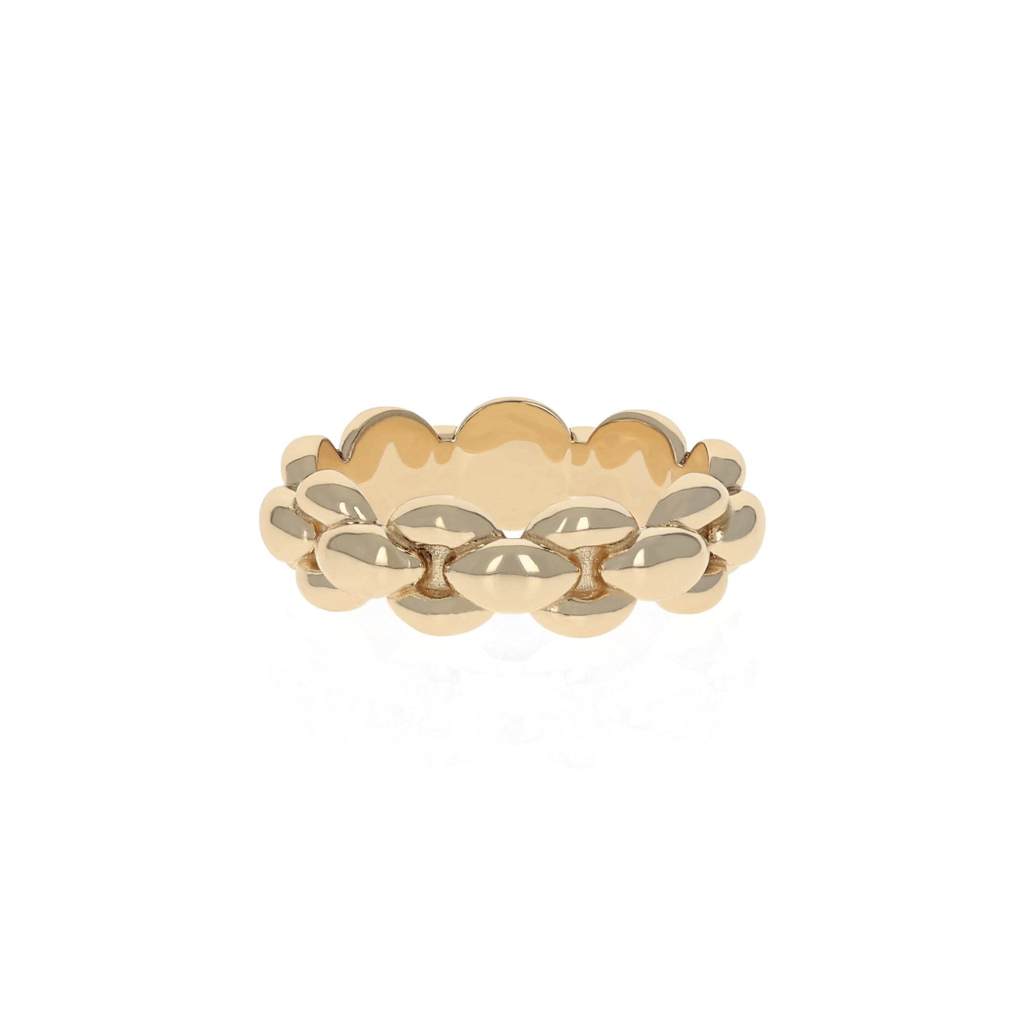 Side shot of 10K Gold Small Infinity Link Ring