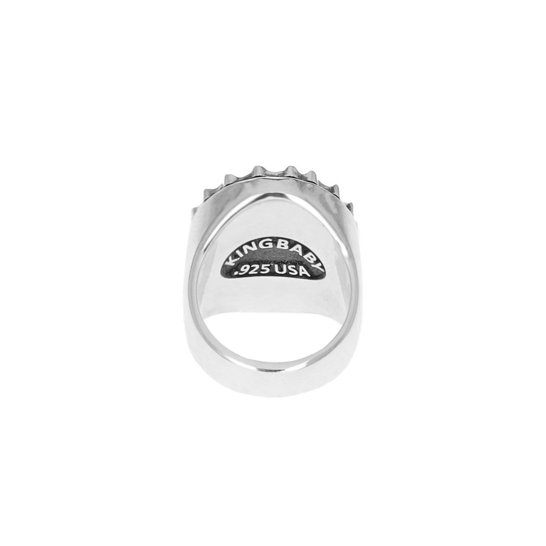 Praying Hands Ring on white background back view