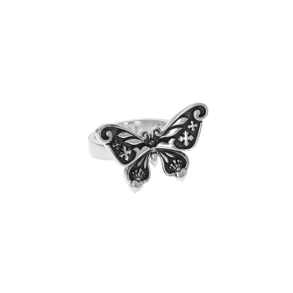 Butterfly Ring on white background 3/4 view