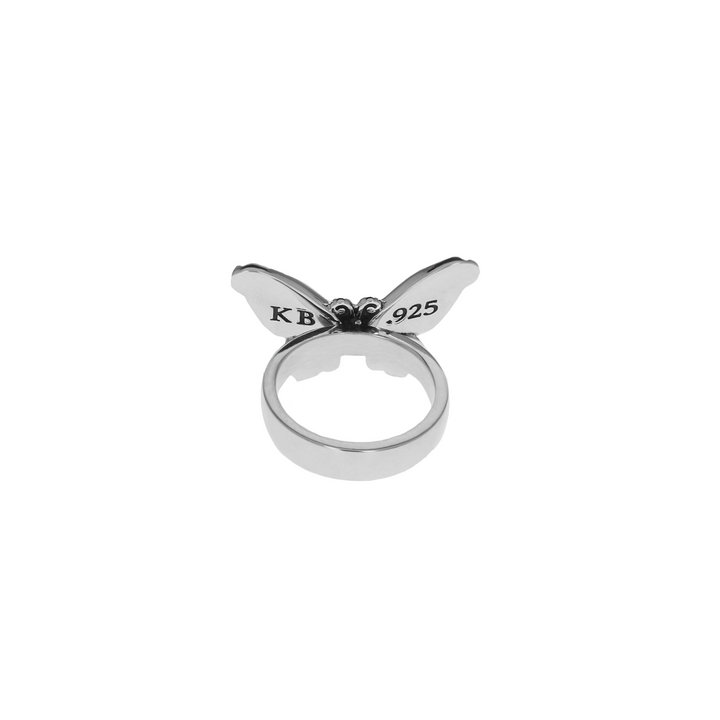 Butterfly Ring on white background back view