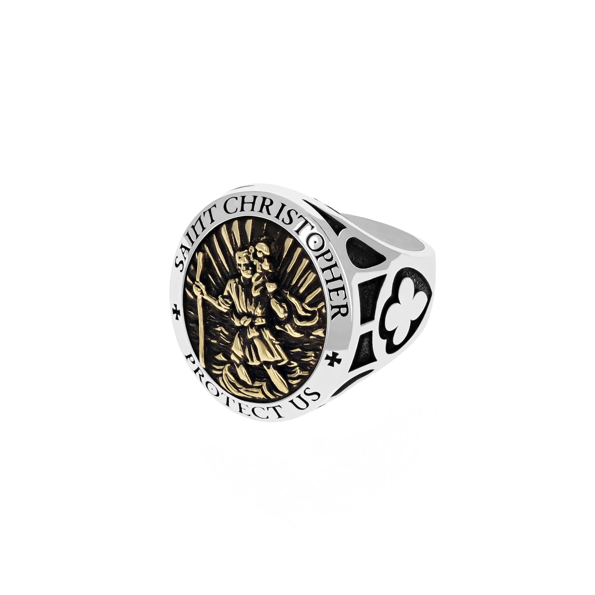 Saint Christopher Ring w/ Gold Alloy – King Baby
