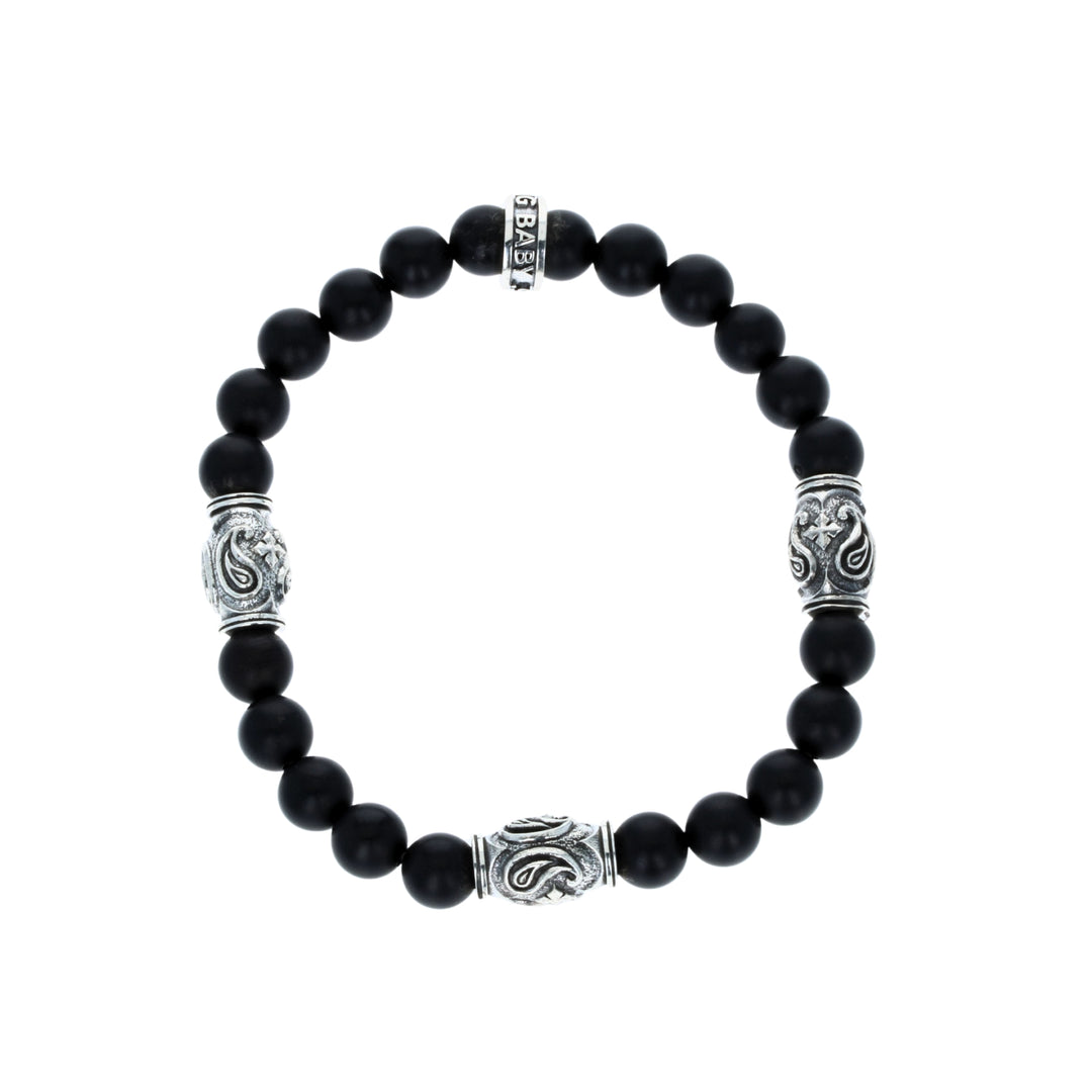 Paisley Barrel Beaded Bracelet