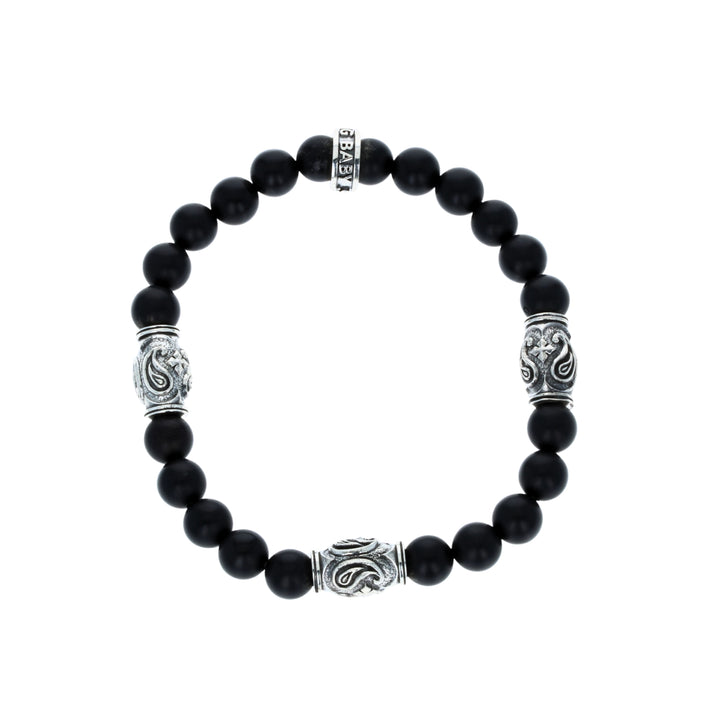 Paisley Barrel Beaded Bracelet