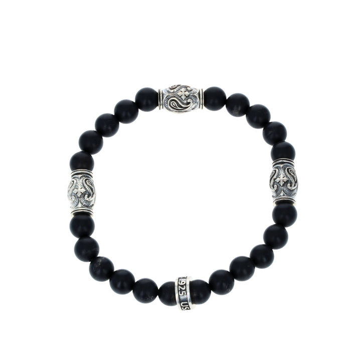 Paisley Barrel Beaded Bracelet