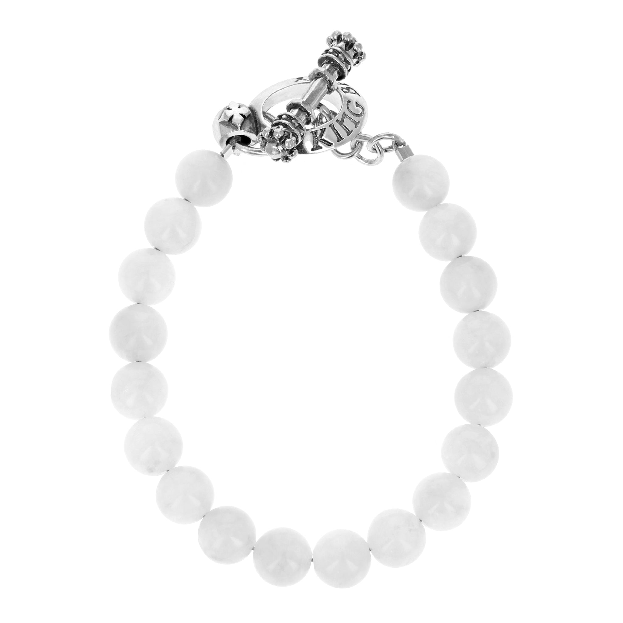 Product shot of Moonstone Bracelet w/ Silver clasp