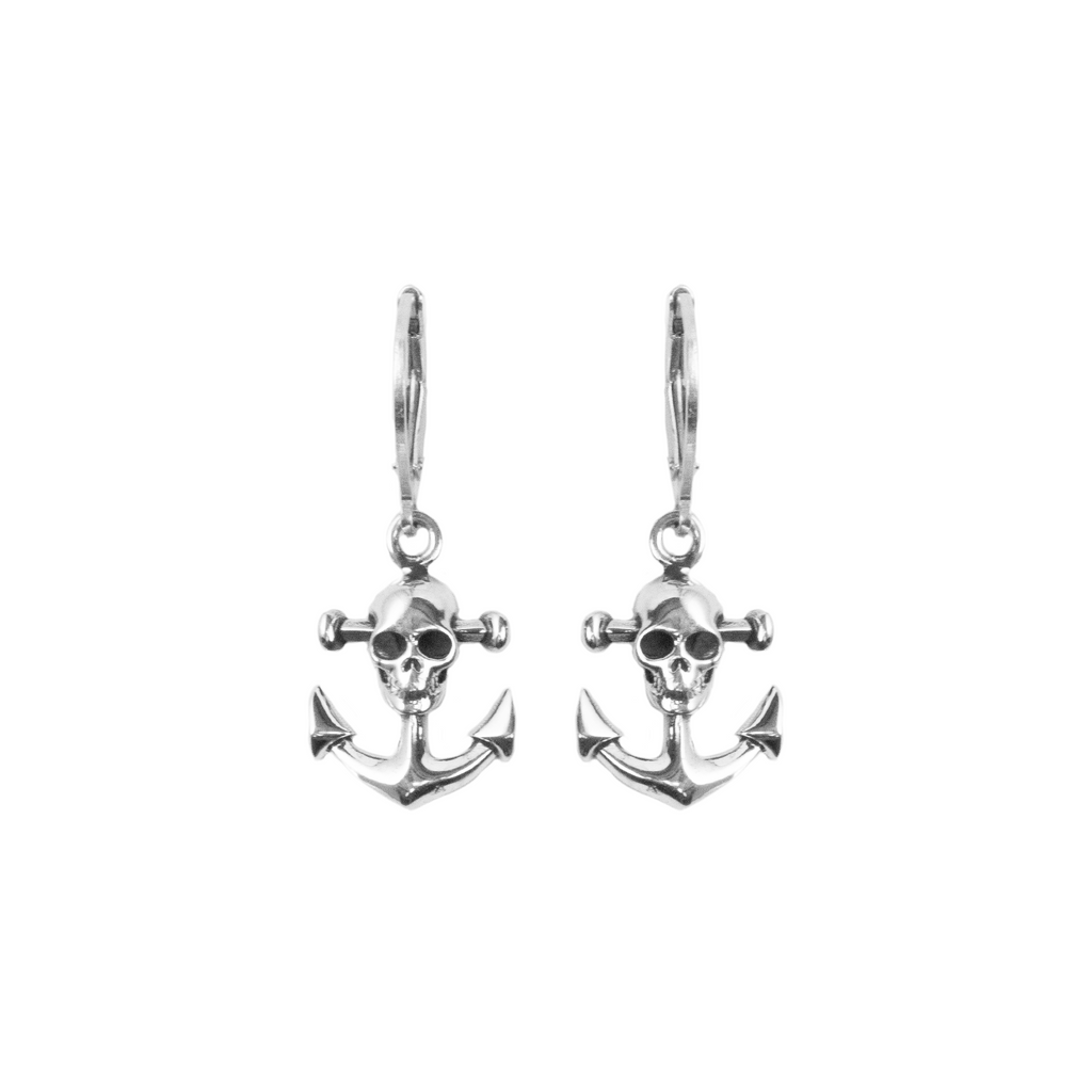 Anchor Skull Earrings