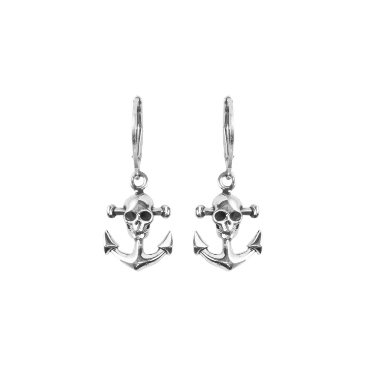 Anchor Skull Earrings