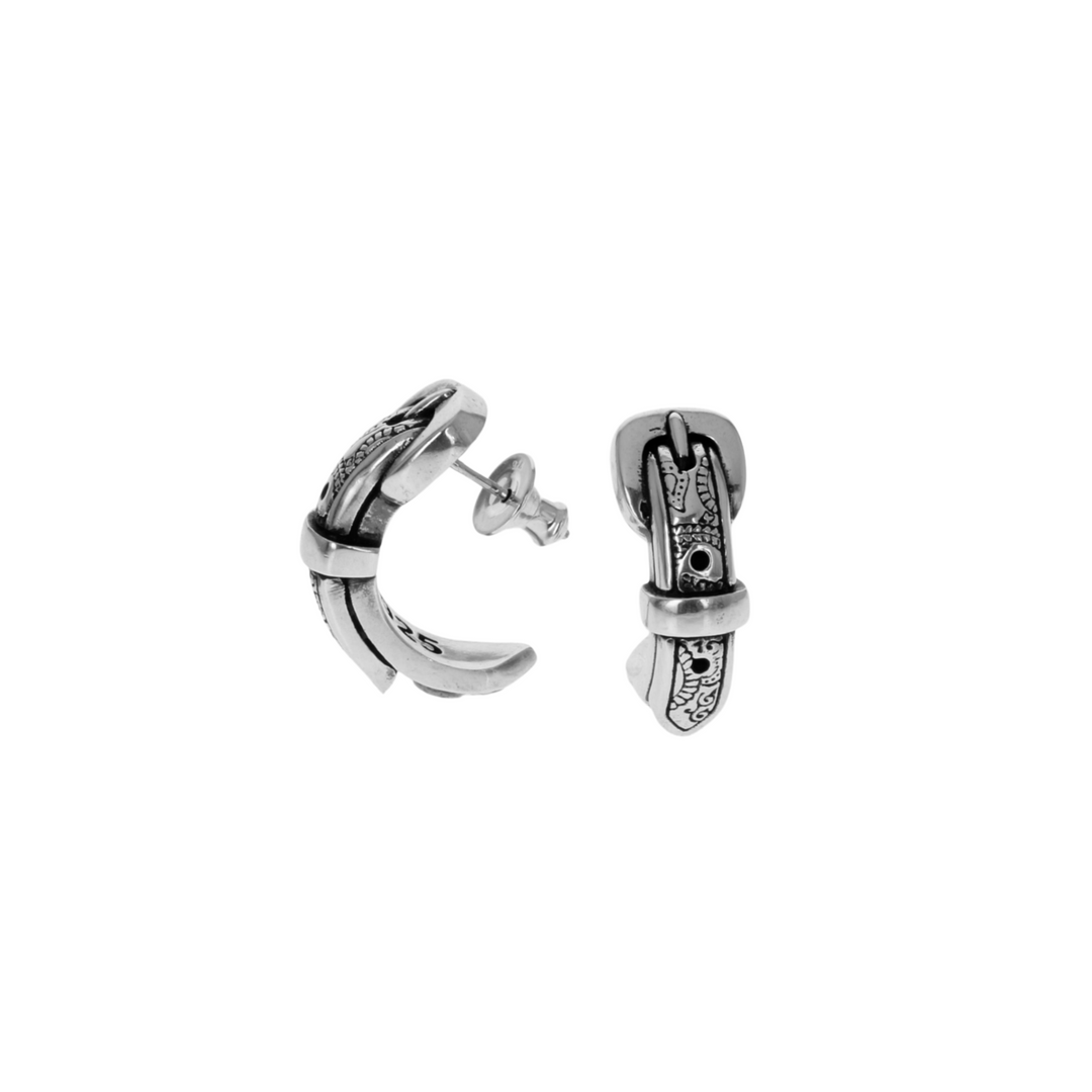 Paisley Belt Earrings on white background split
