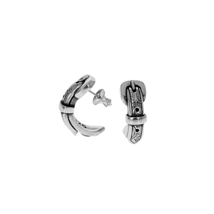 Paisley Belt Earrings on white background split