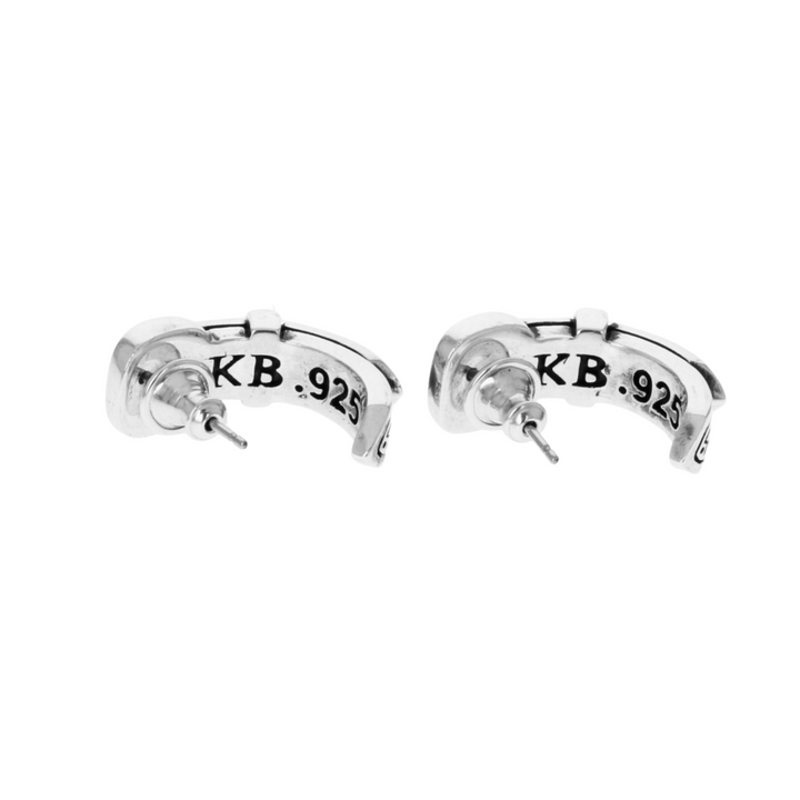 Paisley Belt Earrings on white background back